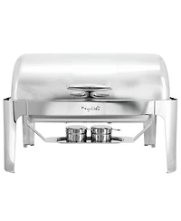 MegaChef 9.5 Quart Oblong Roll Top Stainless Steel Professional Chafing Dish/Food Warmer/Buffet Server Serving Trays