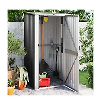 vidaXL Garden Shed Anthracite Galvanized steel 46.7x38.2x82.5 in