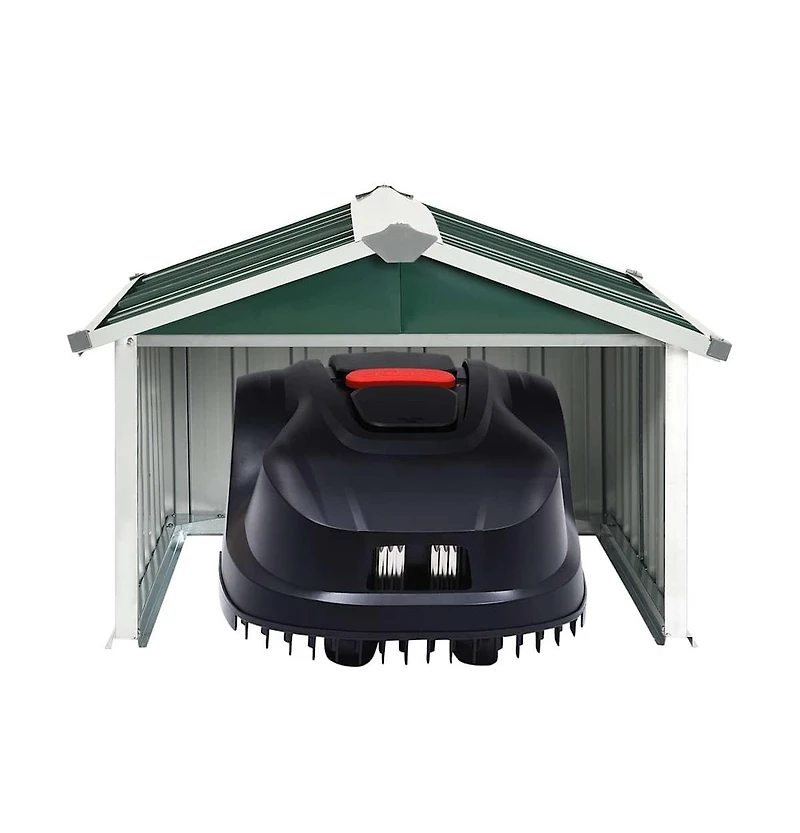 vidaXL Garden Shed Green Galvanized steel Durable Garden Shed