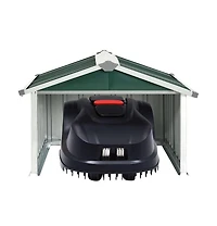 vidaXL Garden Shed Green Galvanized steel Durable Garden Shed