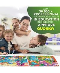 Quokka 4x60 Pcs Puzzles with Glitter Effect for Kids 4-6