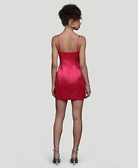 Avec Les Filles Women's Structured Sweetheart Neck Mini Dress