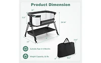 Gouun Portable Bedside Bassinet with 7 Adjustable Heights