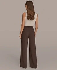 Donna Karan New York Women's Pinstripe Wide Leg Pants