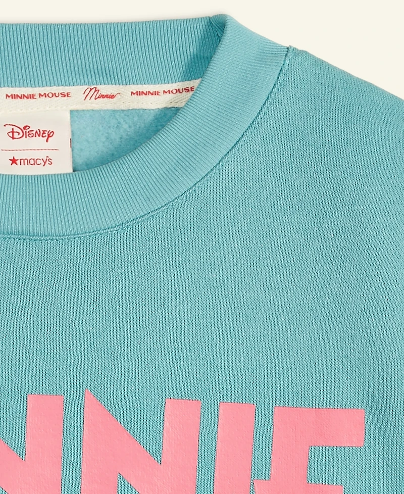 Disney | Macy's Girls 2T-6X Minnie Mouse Long Sleeve Crewneck Sweater, Exclusive