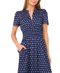 CeCe Women's V-Neck Short Sleeve Maxi Dress