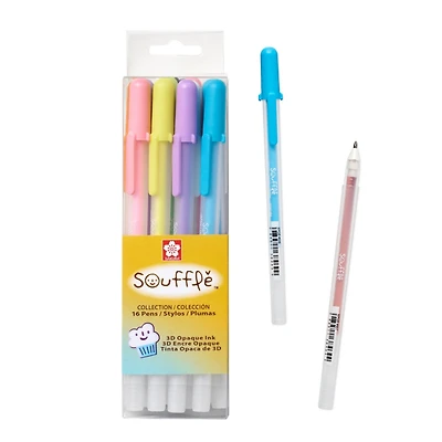 Sakura 16-Piece Souffle Cube Collection 3-d Opaque Ink Pen Set