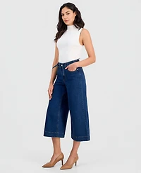 Anne Klein Women's Leo Cropped Wide-Leg Culottes