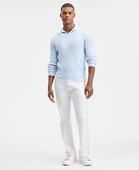 Alfani Men's Long Sleeve Ribbed Johnny Collar Polo Sweater, Macy's Exclusive