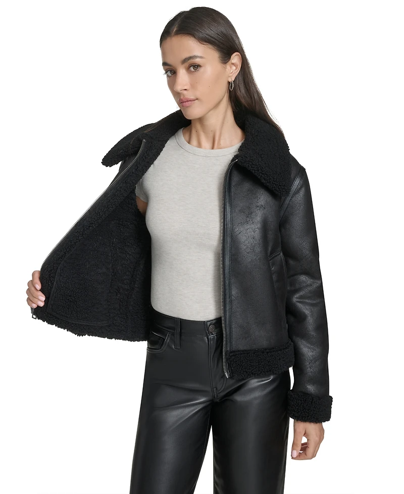 Levi's Women's Regular Faux Shearling Aviator Jacket