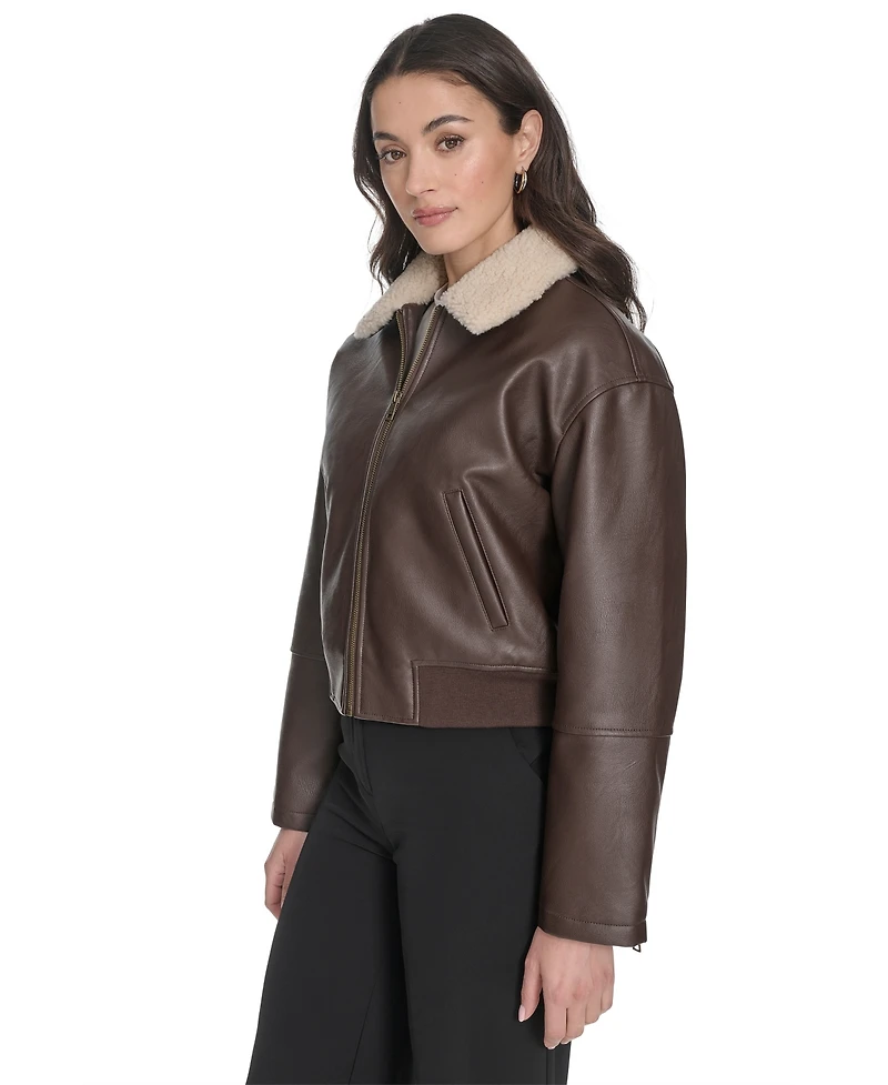 Levi's Women's Regular Faux Leather Bomber Jacket