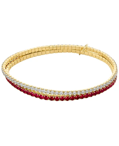 Michael Kors Gold Tone Pave Stretch Tennis Bracelet Set