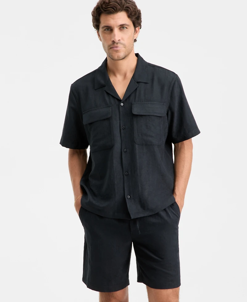 Alfani Men's Short-Sleeve Refined Owen Shirt, Macy's Exclusive