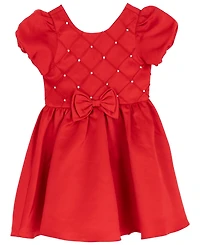Rare Editions Girls 2T-6X Embellished Short Sleeve Dress