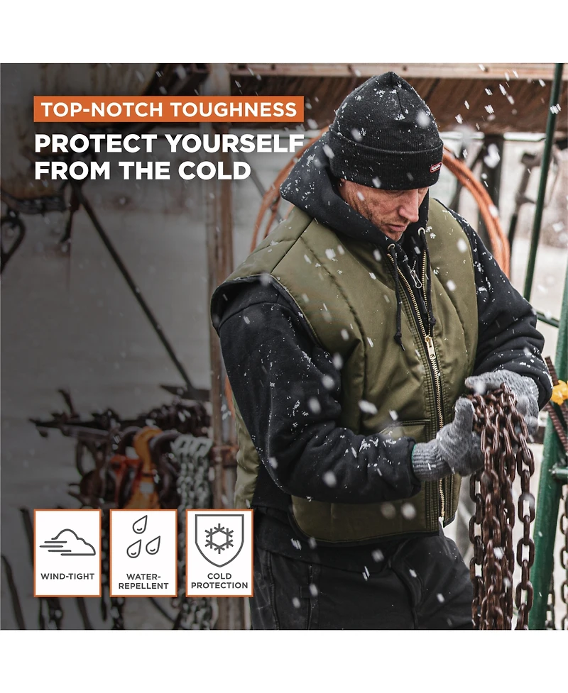 RefrigiWear Men's Iron-Tuff Vest - Extreme Cold Protection, Water-Repellent, Wind-Tight, Durable Workwear