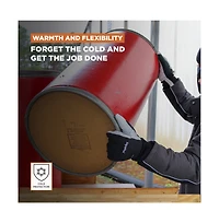 RefrigiWear Men's Nylon & Leather Glove - Insulated Work Gloves for Sub-Freezing Temperatures