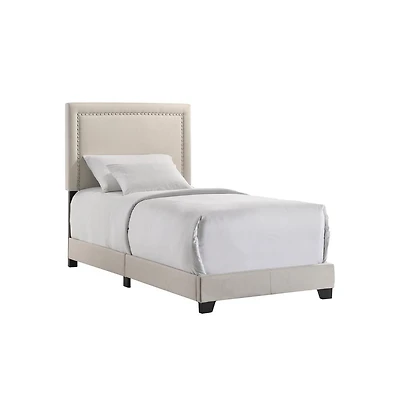 Intercon Zion Twin Uph Bed in Zion Fog Fabric