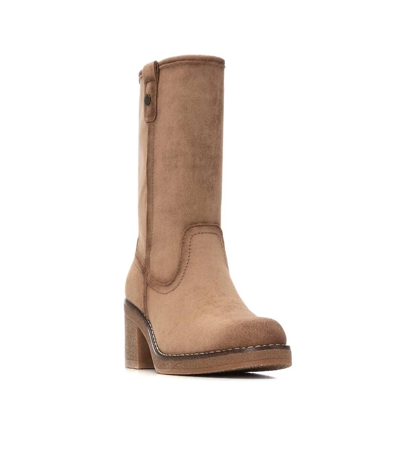 Xti Women's Suede Heeled Booties Refresh Collection By