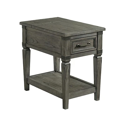 Intercon 17"" Chairside Table in Brushed Pewter