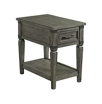 Intercon 17"" Chairside Table in Brushed Pewter