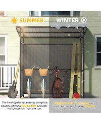 Aecojoy 6' x 6' Gazebo Outdoor Pergola for Patio, Small Lean to Hardtop Grill Gazebo