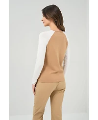 Anatomie Women's Connie Sweater Knit Baseball Sleeve Shirt