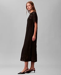 Calvin Klein Women's Short Sleeve Midi Dress