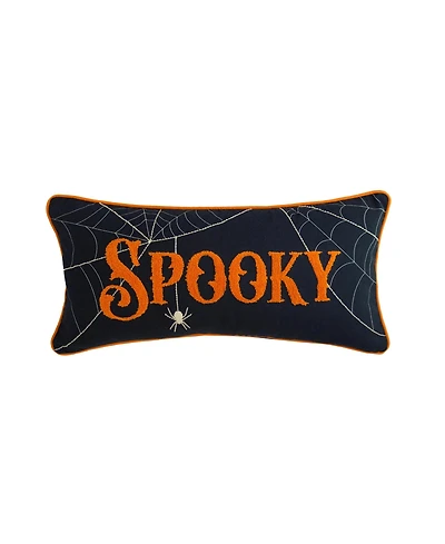 Halloween Rectangle Spider Web Accent Pillow, 12" x 24"