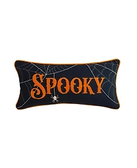 Halloween Rectangle Spider Web Accent Pillow, 12" x 24"