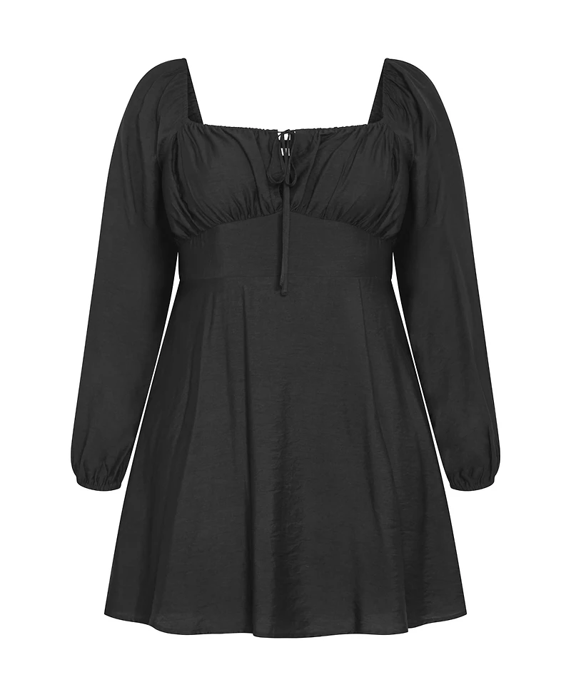 City Chic Women's Abbie Long Sleeve Mini Dress