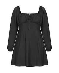 City Chic Women's Abbie Long Sleeve Mini Dress