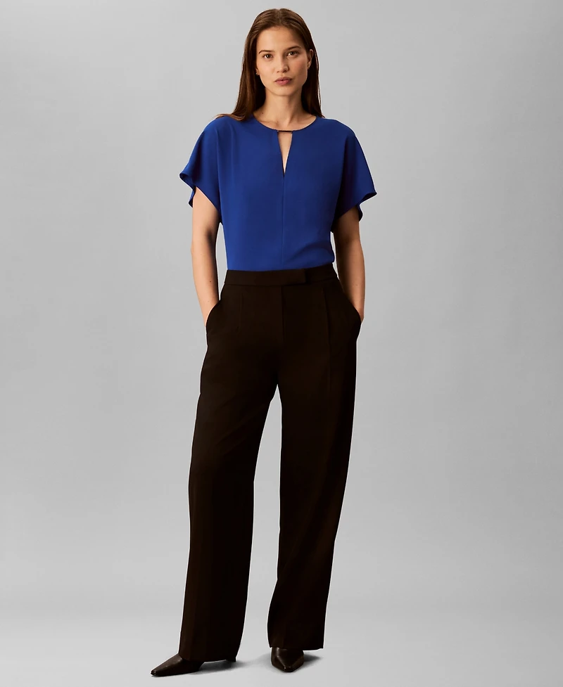 Calvin Klein Women's Short Sleeve Crewneck Top