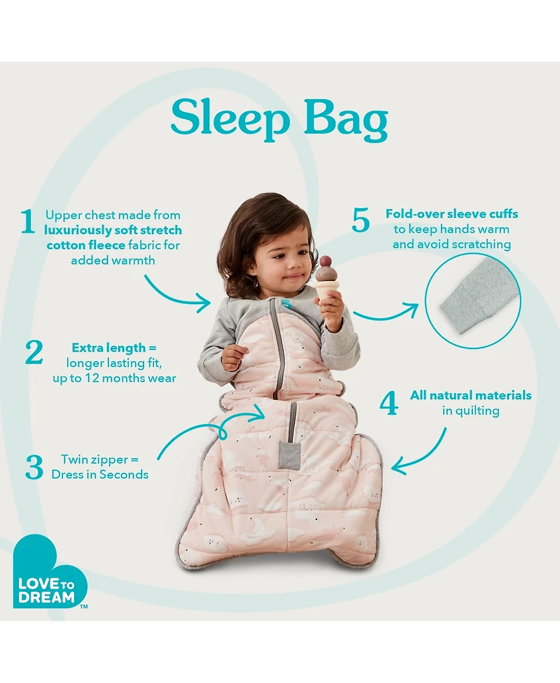Love To Dream Baby Boys Sleep Bag Original - 1.0 Tog Twinkle months