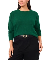 Vince Camuto Plus Cozy Crewneck Long-Sleeve Extend-Shoulder Sweater