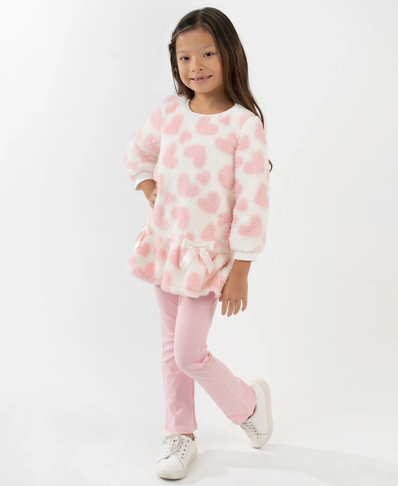 Rare Editions Girls 2T-6X 2-Piece Printed Pullover and Leggings Set