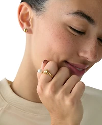 kate spade new york Imitation Pearl and Cubic Zirconia Flower Ring
