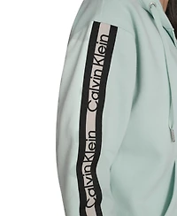 Calvin Klein Women's Fleece Logo Tape Hoodie Jacket