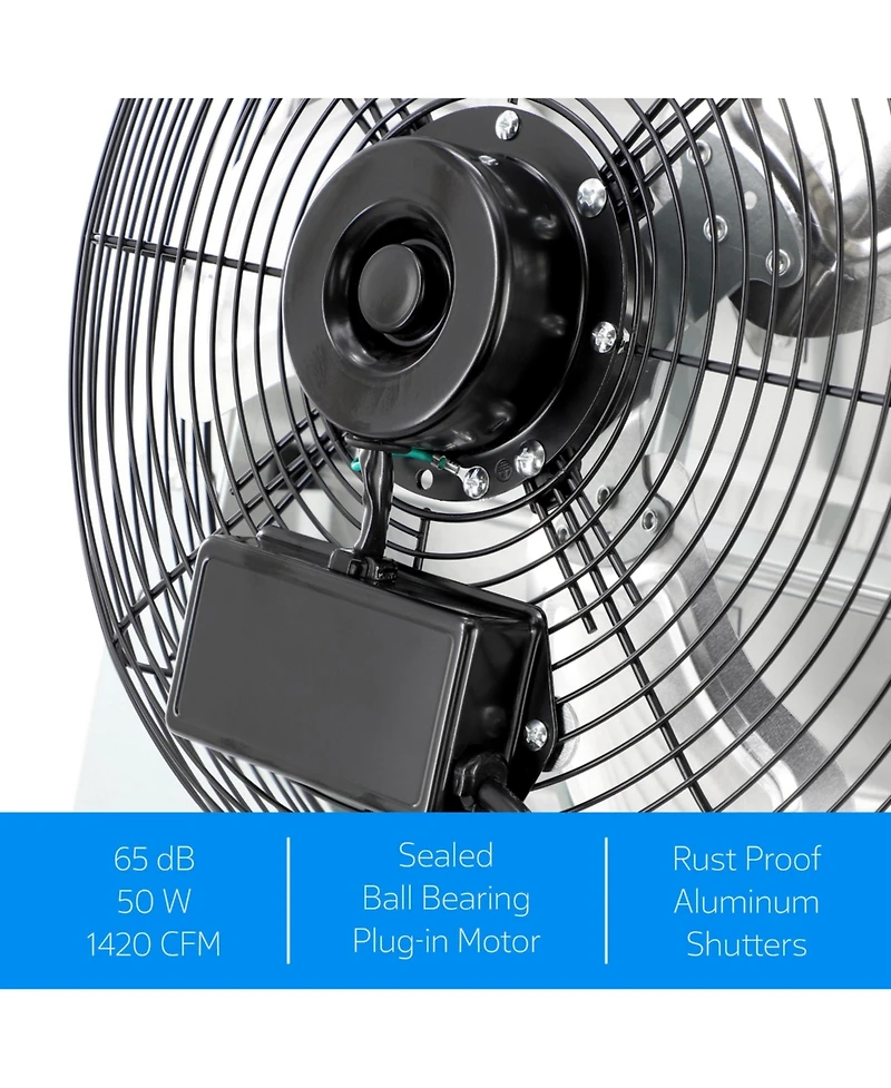 Vie Air Inch Shutter Exhaust Fan with Power Cord