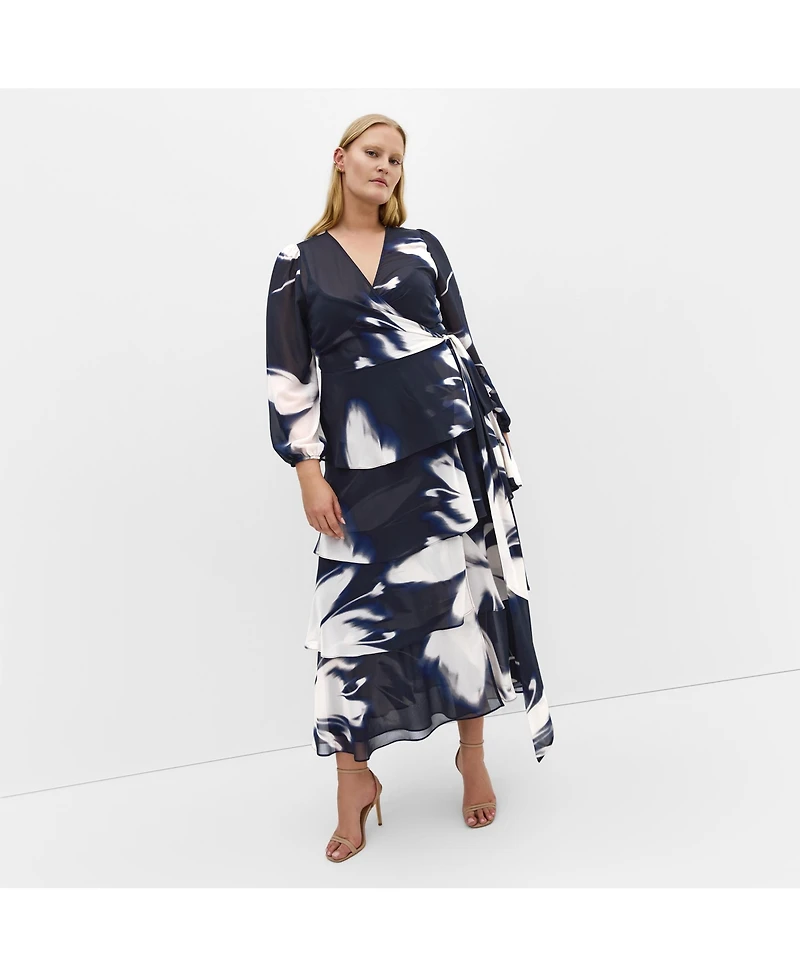 City Chic Women's Selene Wrap Maxi Dress