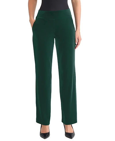 Jones New York Women's High Rise Straight Leg Velvet Pants