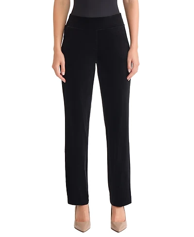 Jones New York Women's High Rise Straight Leg Velvet Pants