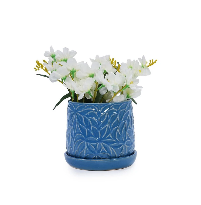 Chic Crate Set of 2 Modern Ceramic Planter Pots