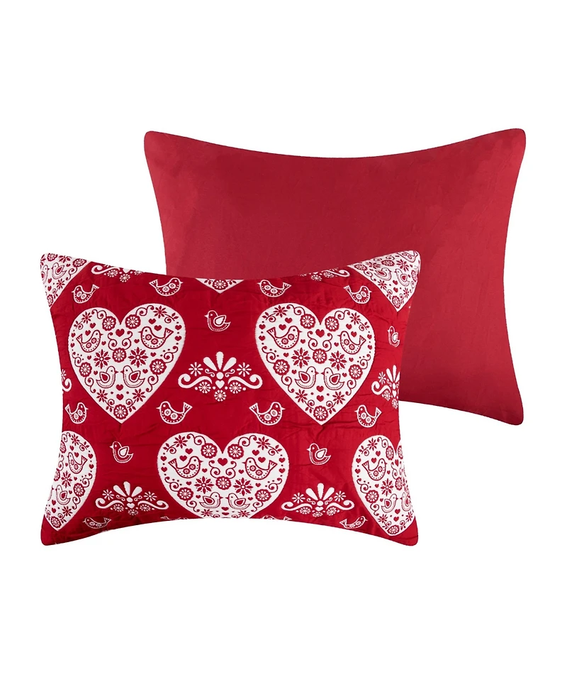 Greenland Home Fashions Lovebirds Woven Matelasse 2-Pc. Coverlet Set, Twin