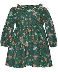 Bonnie Baby Girls 2 Piece Nutcracker Smocking Dress and Panty Set