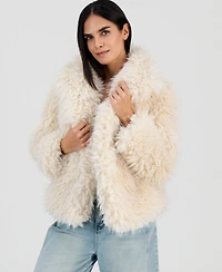 And Now This Petite Shaggy Faux-Fur Jacket, Macy's Exclusive