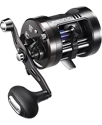Chaos Pro Baitcasting Fishing Reel, Cnc Machined Aluminum Body Round Catfish Reel, Waterproof Trolling Reel with Level Wind & Magnetic Braking System