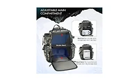 Fishing Tackle Backpack with 4 Trays, Large Outdoor Storage Tackle Bag with Protective Rain Cover for Fishing Gear