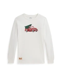 Polo Ralph Lauren Boys Truck-Print Cotton Long-Sleeve Tee