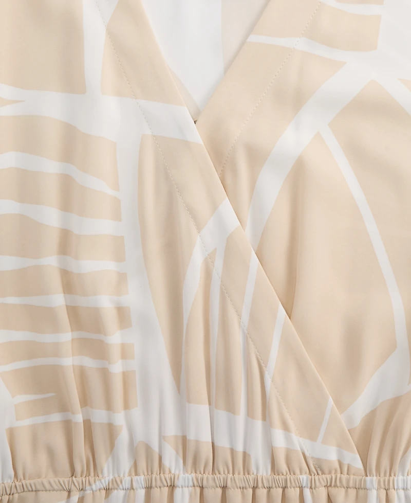 I.n.c. International Concepts Petite Printed Surplice Peplum Top, Macy's Exclusive