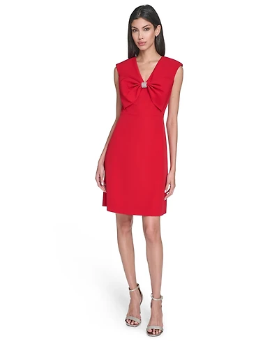 Eliza J Women's V-Neck Bow Dress